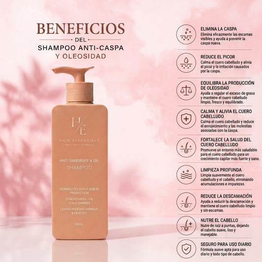 Champú Anticaspa y Control de Grasa Hair Essentials